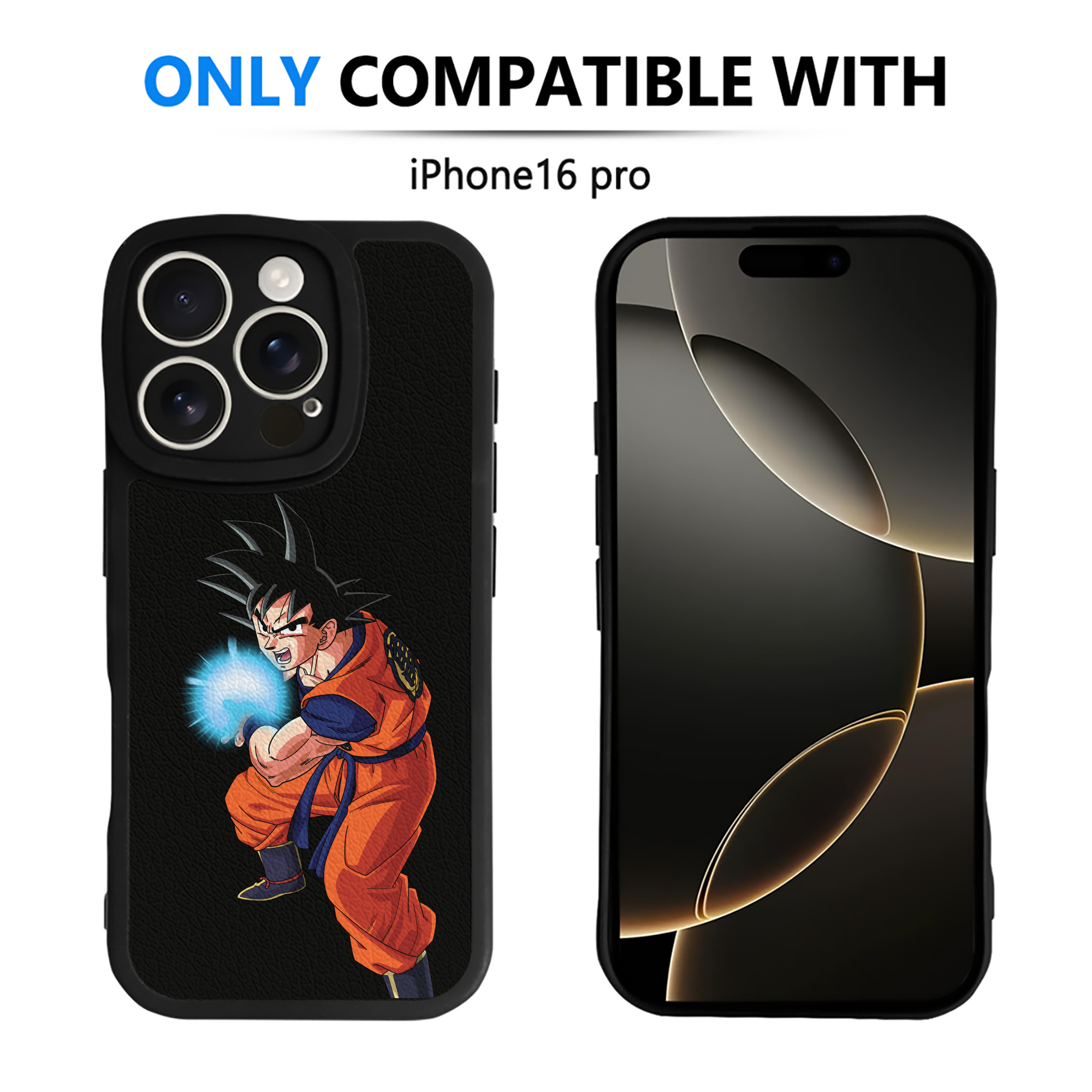 （画像用） ドラゴンボール 孫悟空（そん ごくう）Son Goku カカロット DRAGON BALL Kakarotto 【iPhone 16シリーズ対応】シリコンスマホケース（レザー調） 材質：シリコン